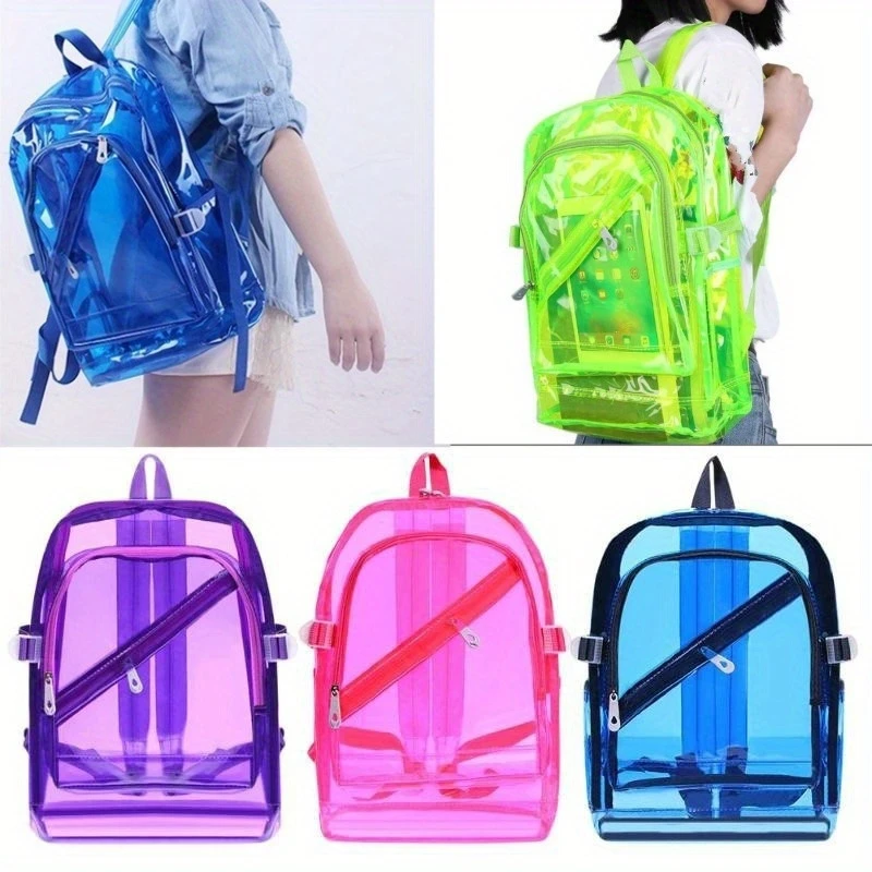 Fashion Transparent Backpack Daily Laptop Backpack School Bag