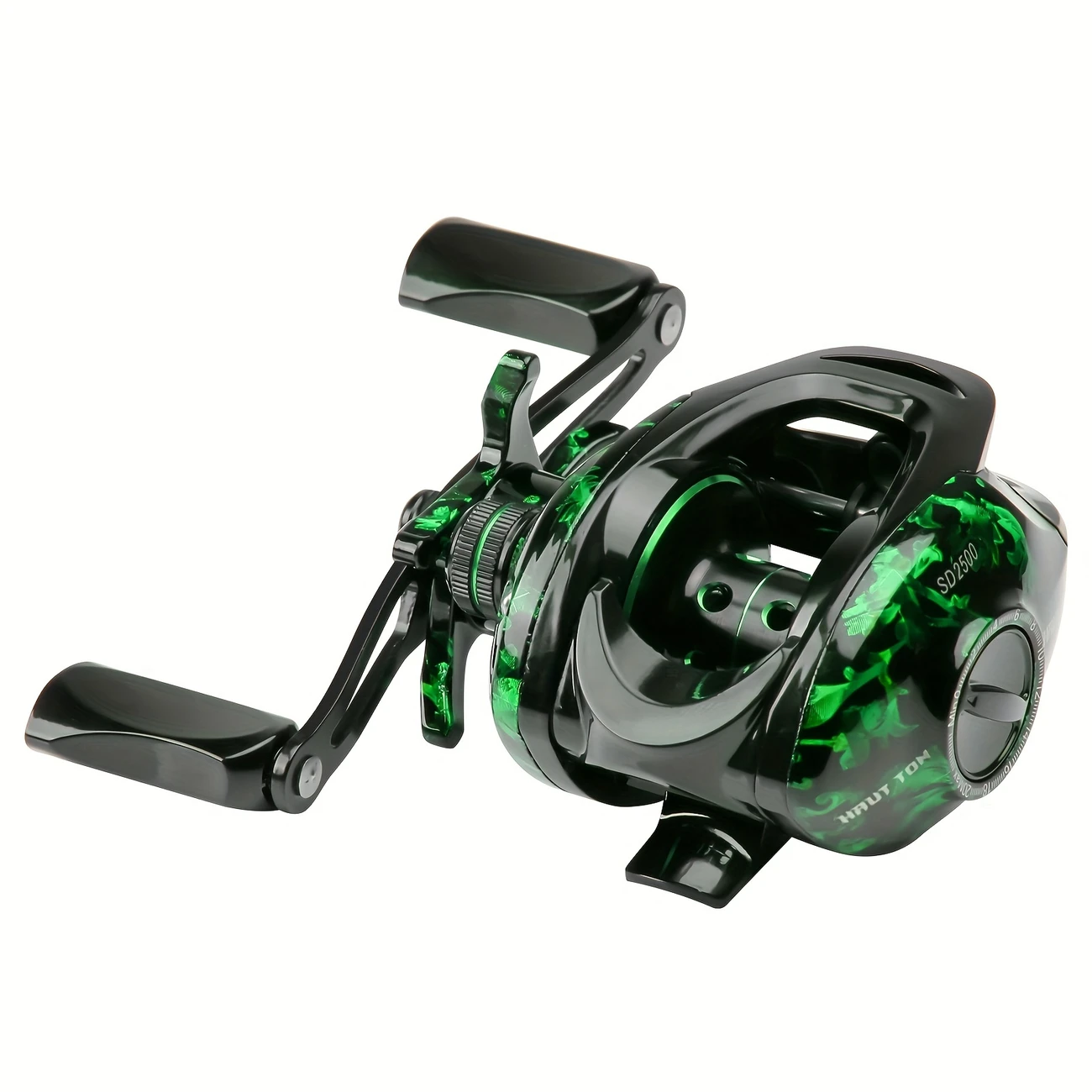 HAUT TON Baitcasting Fishing Reels, Snow Demon Beginner’s Edition, Baitcaster Reel, 8.0 KG Max Drag, 7.2:1 Gear Ratio 4+1BB, fresh Water, saltwater Fishing, GREEN