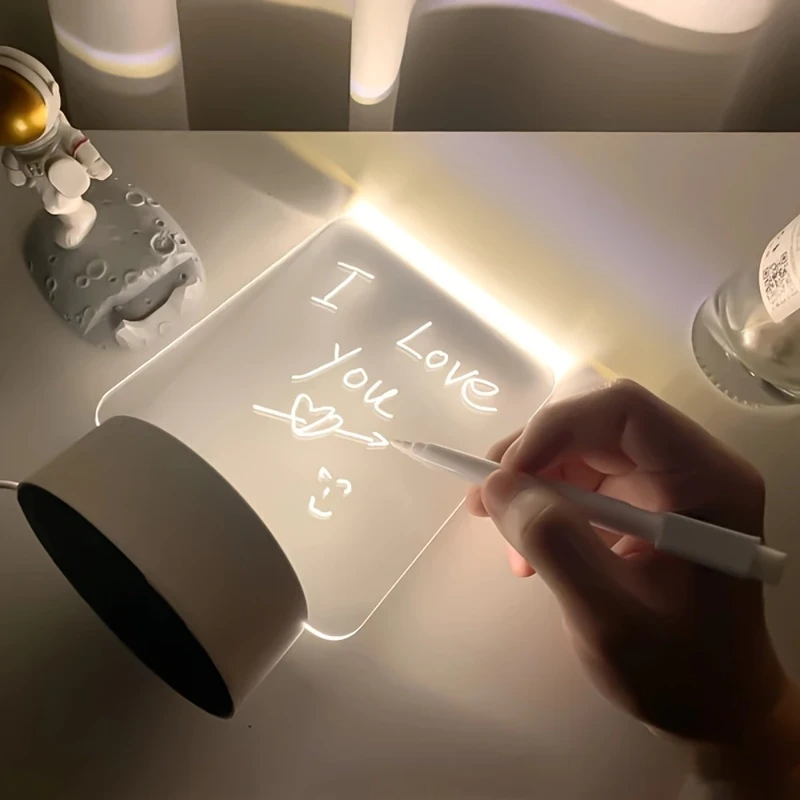 LED night light board with USB recording capability. A gift for a girlfriend that can be used as a LED night light and decoration.