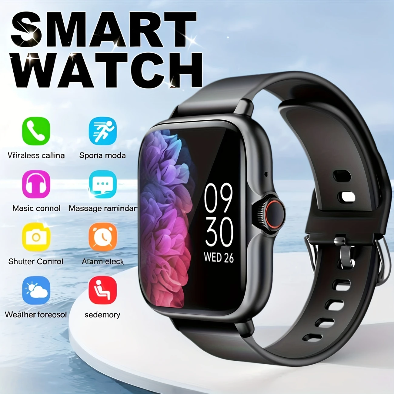 The New High-Definition Full-Touchscreen Smart Watch Is Unisex, Supports Wireless Calls And Message Notifications, Features Multiple Sports Modes, Remote Photography/Music Playback, Customizable Watch Face Wallpapers, And Is Compatible with Both Android And Iphone Devices. This Multifunctional Smart Sports Watch Allows for Making And Receiving Calls, Along with Various Notification Features, Suitable for Everyone.