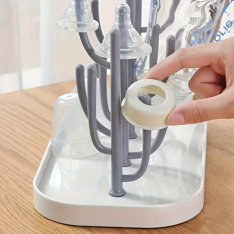 Baby Tree-shaped Milk Bottle Drain Rack, Dust-proof Milk Bottle Holder, Cup Drain Rack Easter Gift