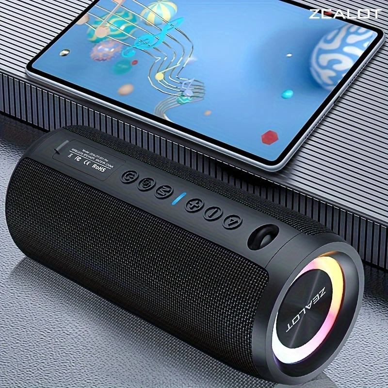 ZEALOT S51 Pro 40W Wireless Speakers – Portable Outdoor Subwoofer with Dual Pairing, Booming Bass, Charging Cable & Aux Cable, Ideal for Home, Car, Camping, and More, Outdoor Sound System | Modern Speaker Design | Durable Build Quality, Portable Speakers