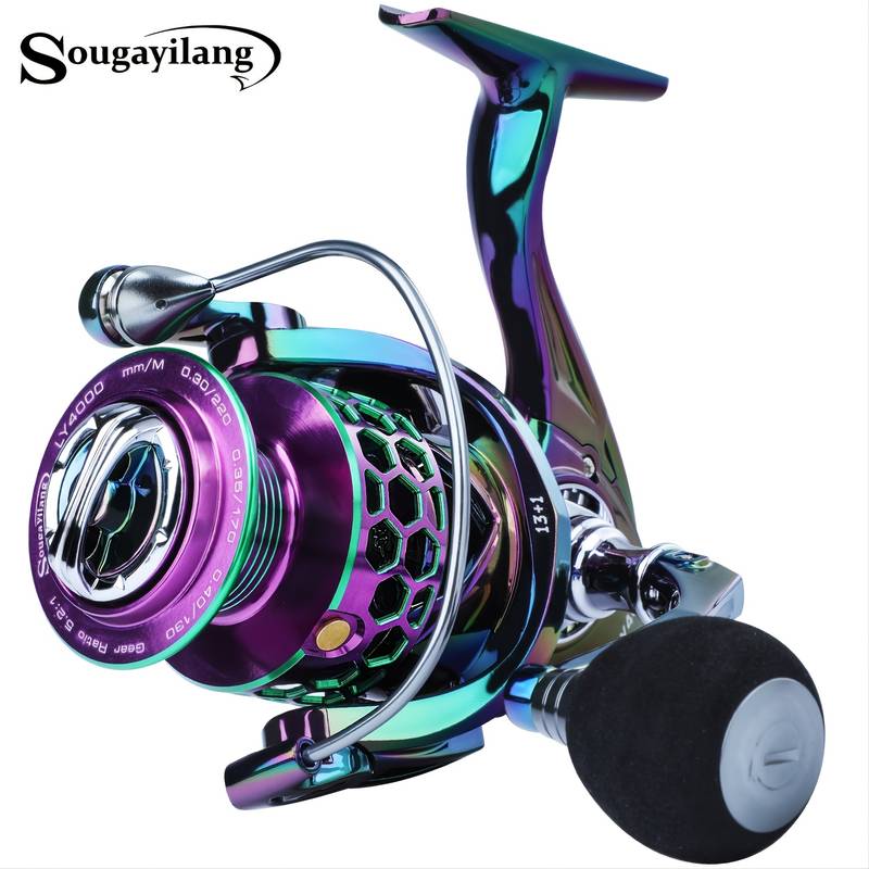 Sougayilang Ultra Smooth Spinning Fishing Reel, 13+1BB