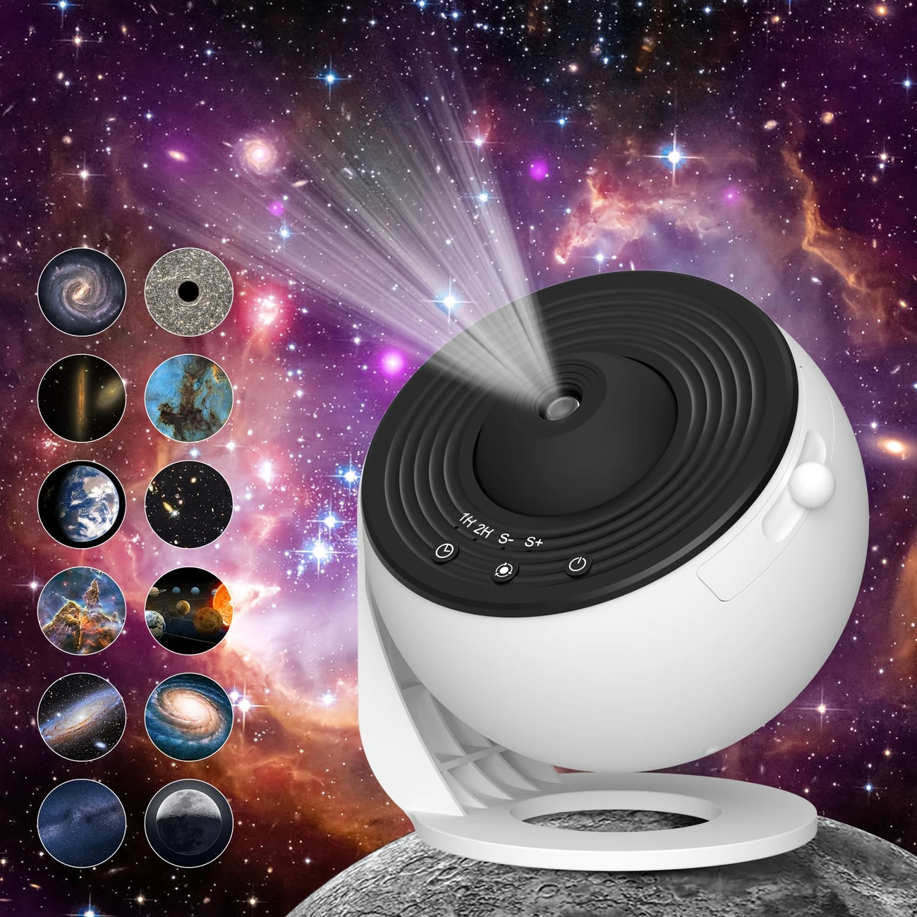 Bedroom Projector, High Definition Starry Sky Projector, Adjustable Handle, 13-Disc Planetarium Projector, 360° Rotation
