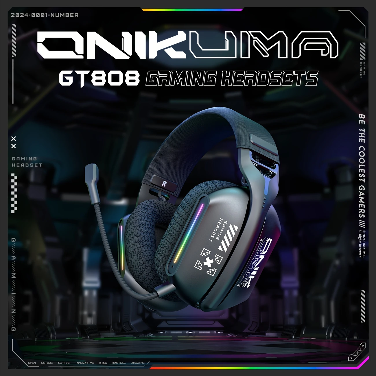 ONIKUMA 2.4G Tri-Mode Wireless Headset for PS5, PS4/FPS Gamers, PC, 2.4GHz Wireless Gaming Headset with Microphone, Wireless 5.3 Gaming Headset, Stereo Audio, Multi-Mode Connectivity, Condenser Mic, Volume Control, Type-C Charging, Ergonomic Design, Touch Controls, No Cable Needed, Gaming Headset