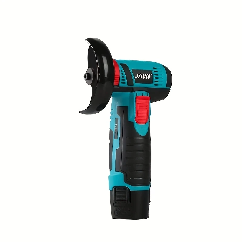 1 Set JAVN 12V Angle Grinder, 19500RPM Electric Polishing Grinding Machine, Mini Cordless Lithium Battery Power Tool, European standard plug