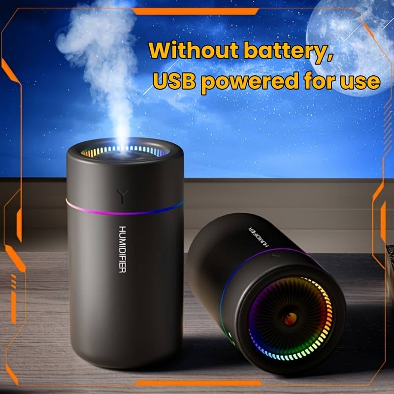 New Colorful Aromatherapy Humidifier Suitable For Bedroom Living Room Office Desk Car Humidifier